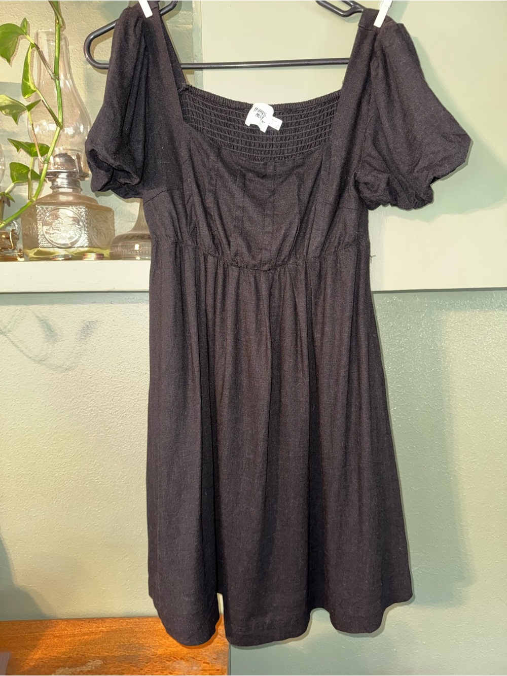 Princess Polly Black Puff-Sleeve Mini Dress